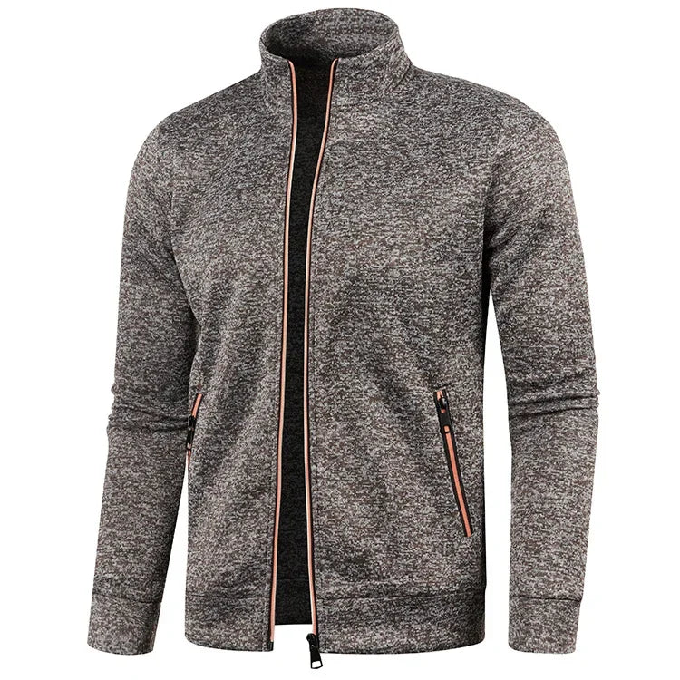 Men's Long Sleeves Zipper Knit Fashion Hoodies