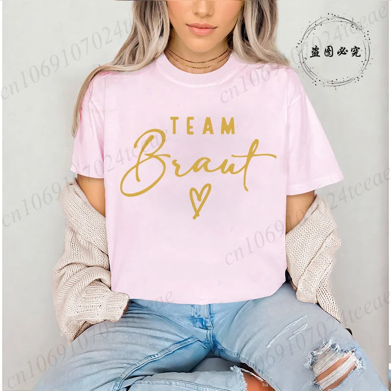 Stylish Women T-Shirts Casual Fashion Pink Top