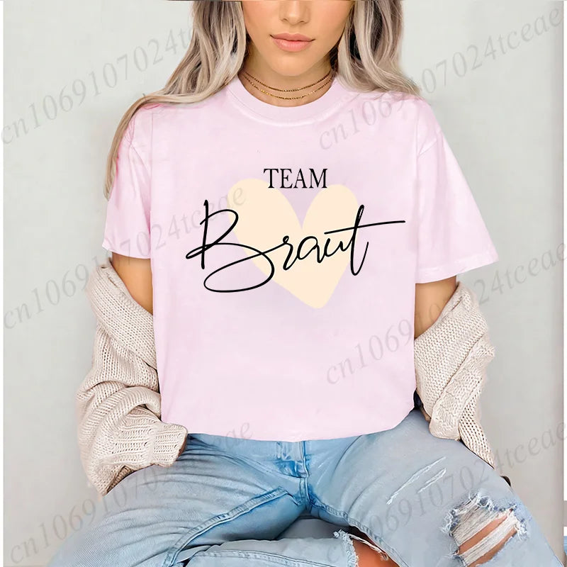 Stylish Women T-Shirts Casual Fashion Pink Top