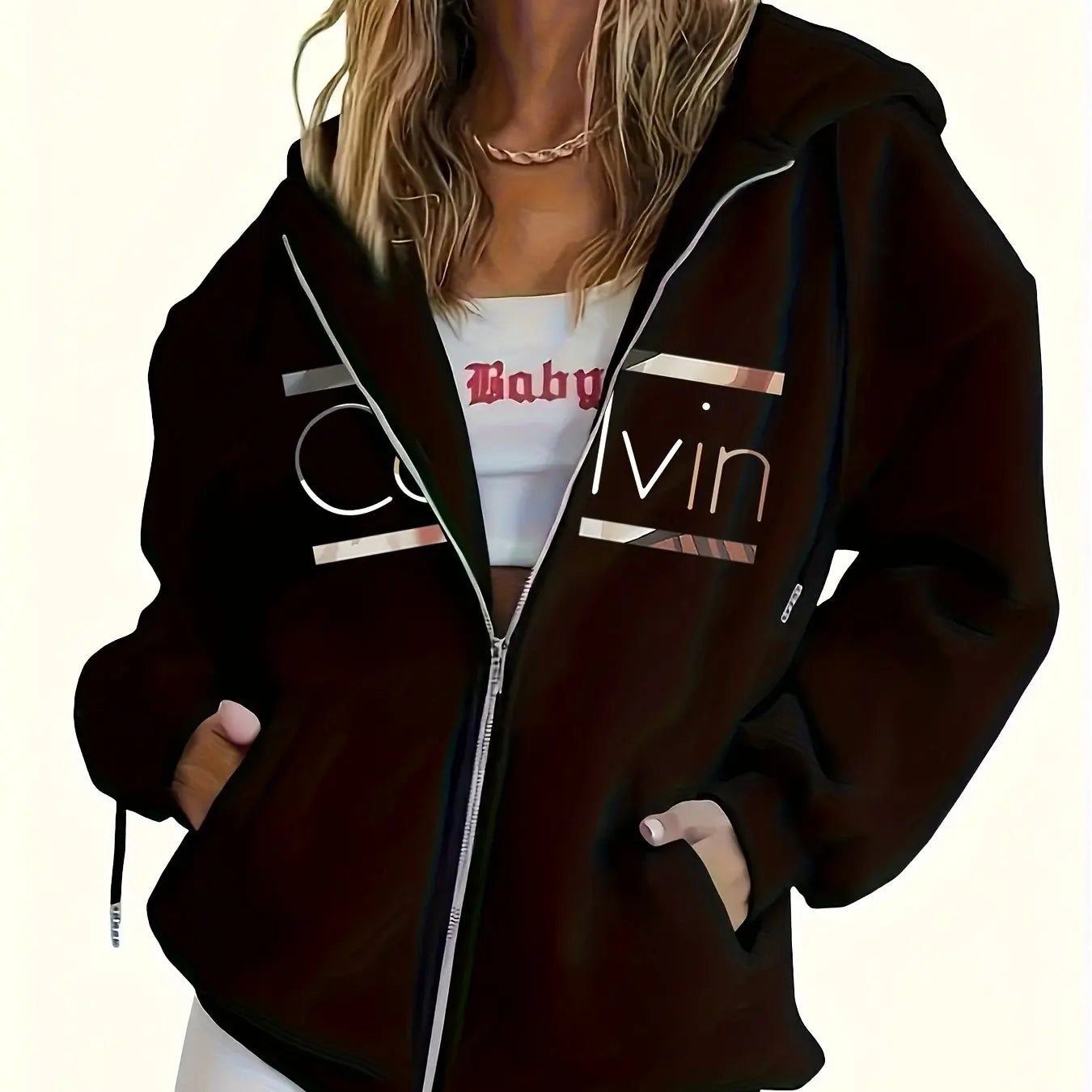 Women's Hoodie Zip-Up Casual Long Sleeve
