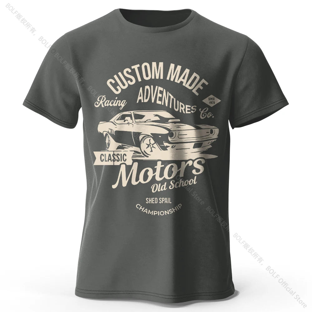Men's Motors Printed T-Shirt 100% Cotton