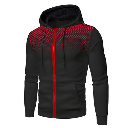 Men's Zip Up Hoodie Hooded Sweatshirt Sports