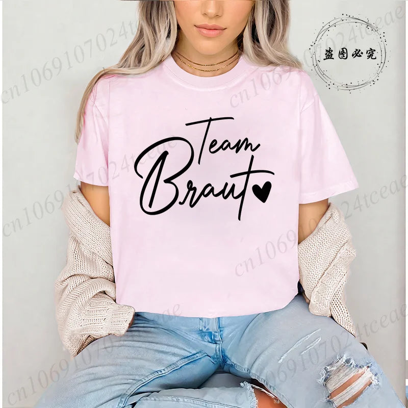 Stylish Women T-Shirts Casual Fashion Pink Top