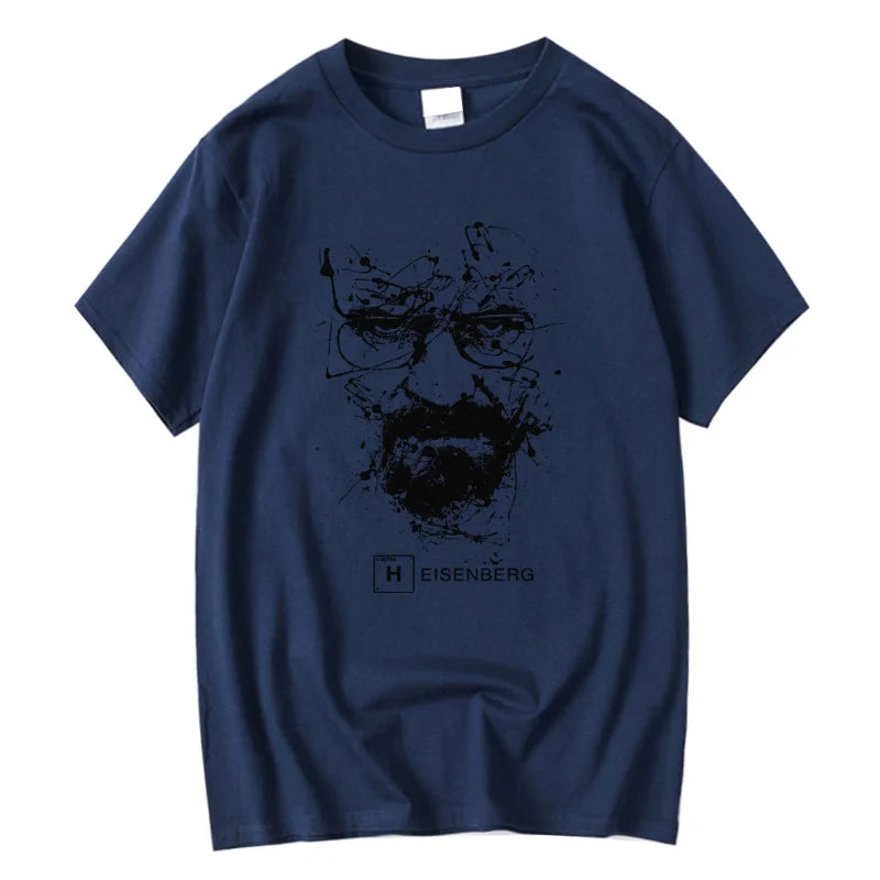 Men Casual 100% Cotton T Shirts Men Heisenberg
