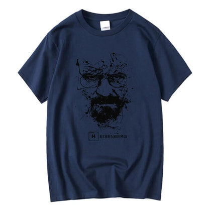 Men Casual 100% Cotton T Shirts Men Heisenberg