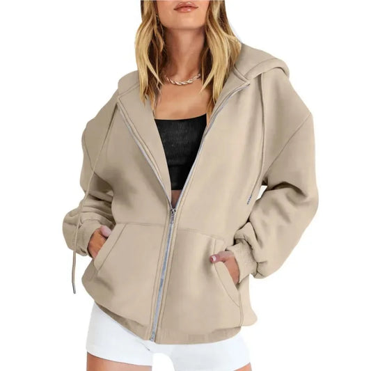 Fashion Zip Up Sweatshirt Women Jacket Hoodies