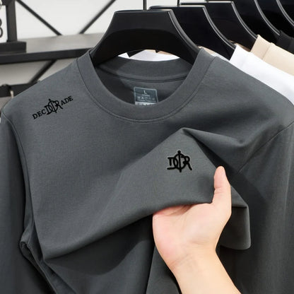 High end luxury casual long sleeved T-shirt men