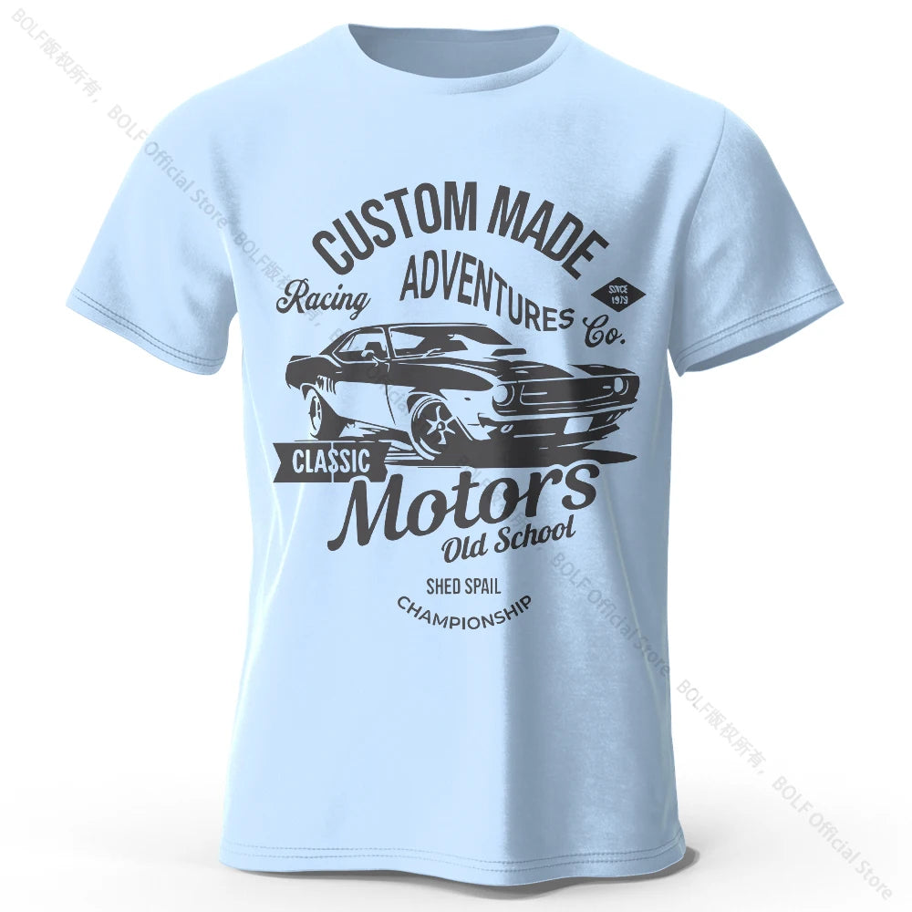 Men's Motors Printed T-Shirt 100% Cotton