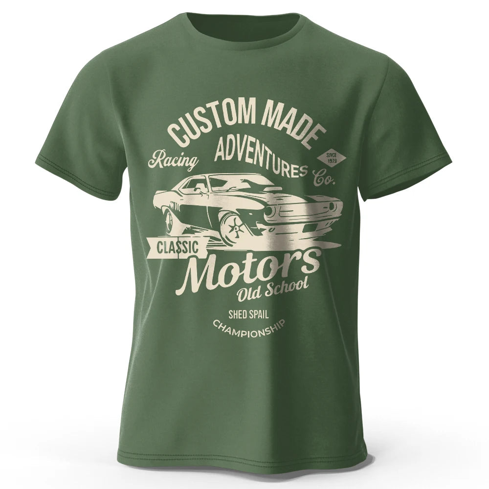 Men's Motors Printed T-Shirt 100% Cotton