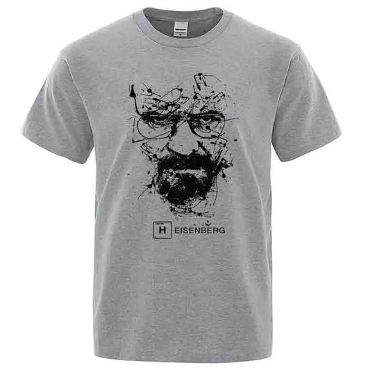 Men Casual 100% Cotton T Shirts Men Heisenberg