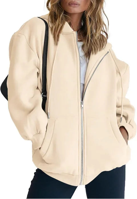 Fashion Zip Up Sweatshirt Women Jacket Hoodies