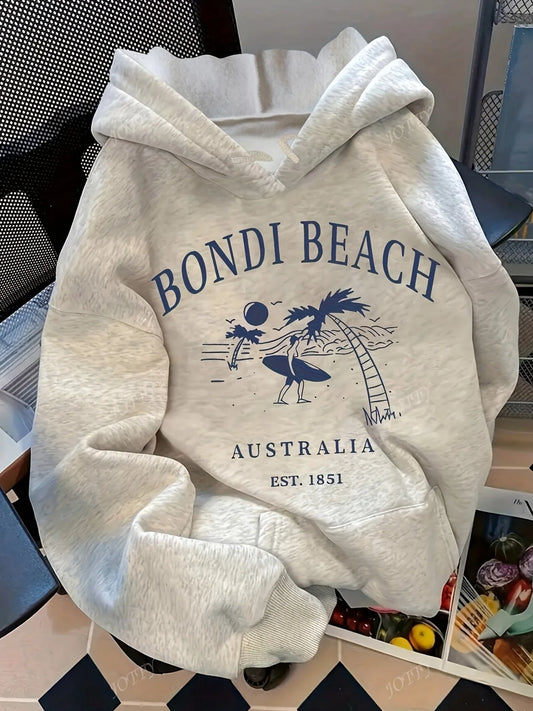Women's Hoodie with Australian Surf Graphic