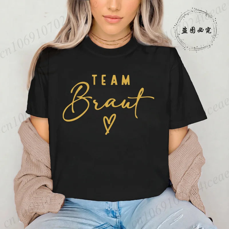 Women T-Shirts Casual Fashion BLACK Top JGA