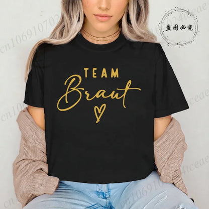 Women T-Shirts Casual Fashion BLACK Top JGA