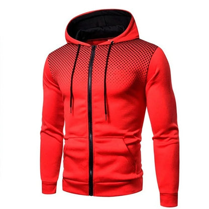 Men's Zip Up Hoodie Hooded Sweatshirt Sports