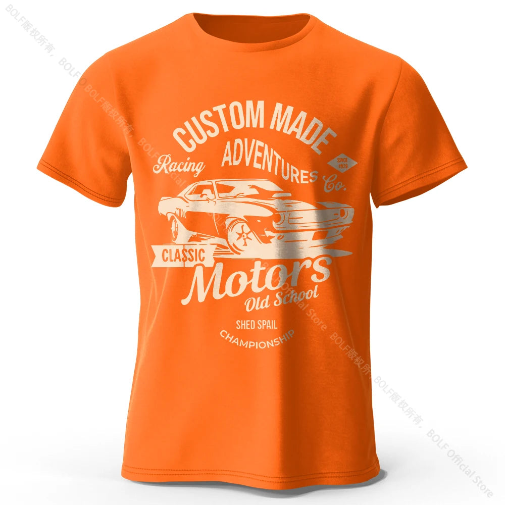 Men's Motors Printed T-Shirt 100% Cotton