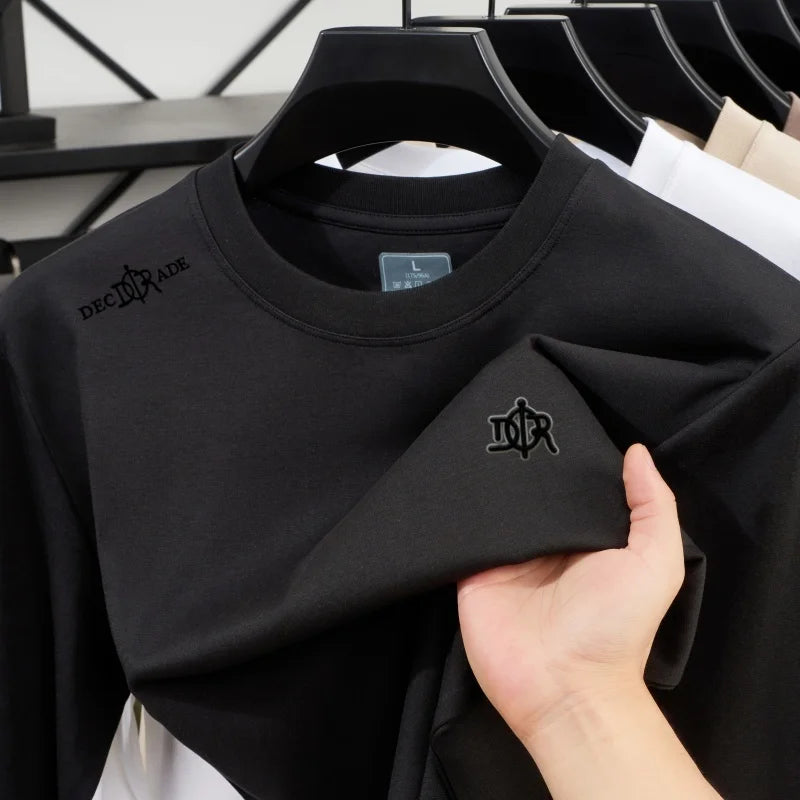 High end luxury casual long sleeved T-shirt men