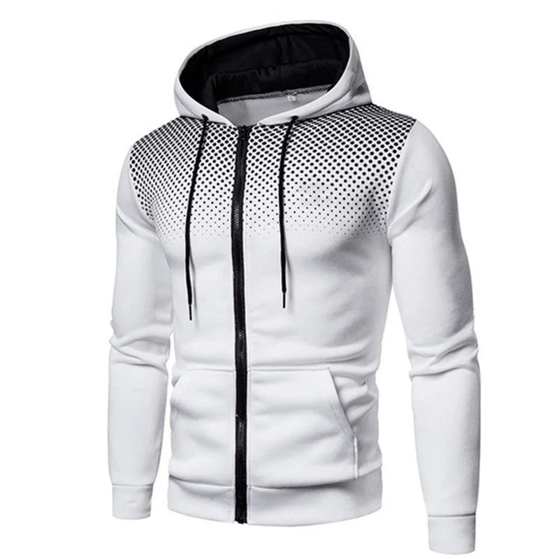 Men's Zip Up Hoodie Hooded Sweatshirt Sports