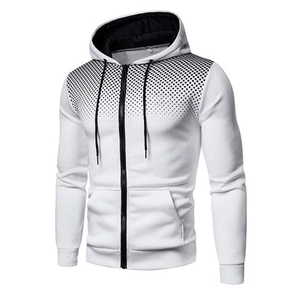 Men's Zip Up Hoodie Hooded Sweatshirt Sports