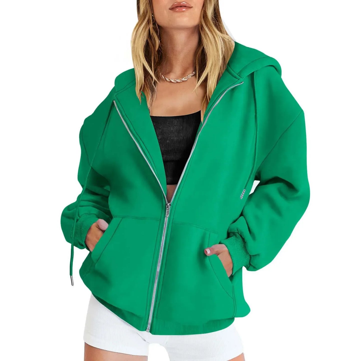 Fashion Zip Up Sweatshirt Women Jacket Hoodies