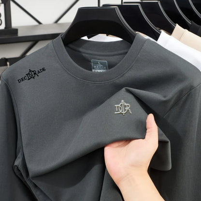 High end luxury casual long sleeved T-shirt men