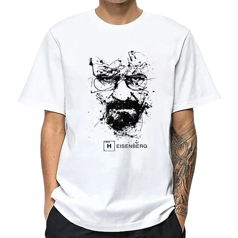 Men Casual 100% Cotton T Shirts Men Heisenberg