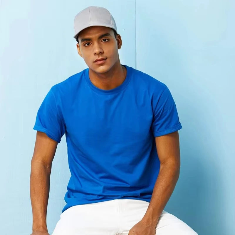 Europe Size 100% Cotton Men's T-Shirt O-Neck