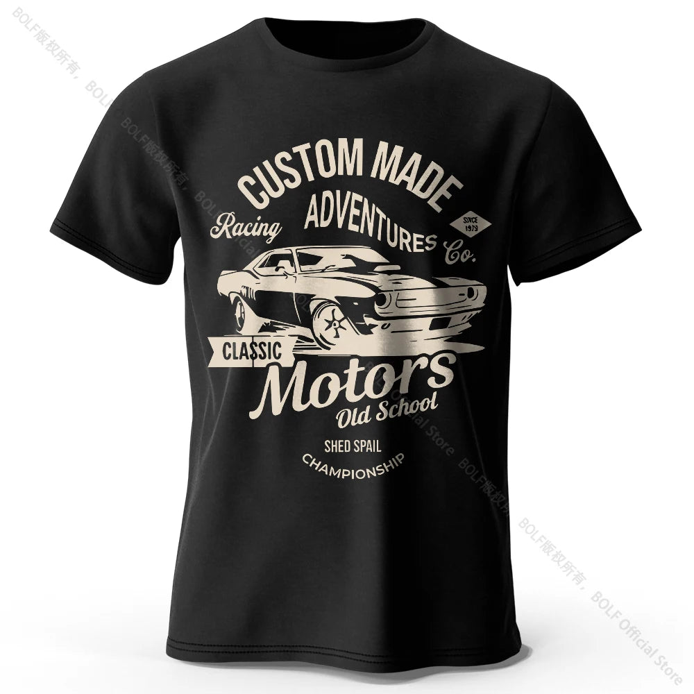 Men's Motors Printed T-Shirt 100% Cotton