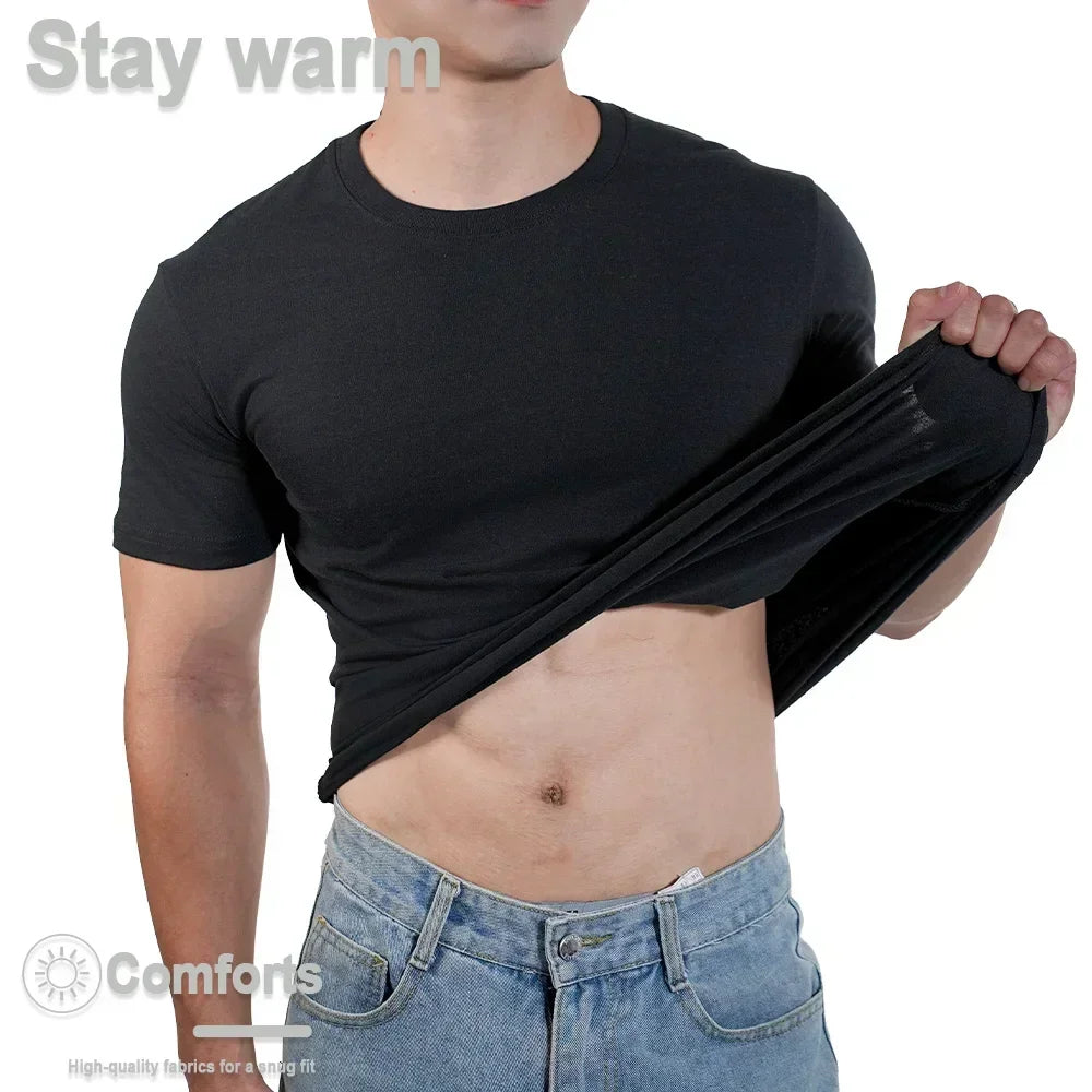 Men O Neck T-shirt High Quality Cotton Solid Color