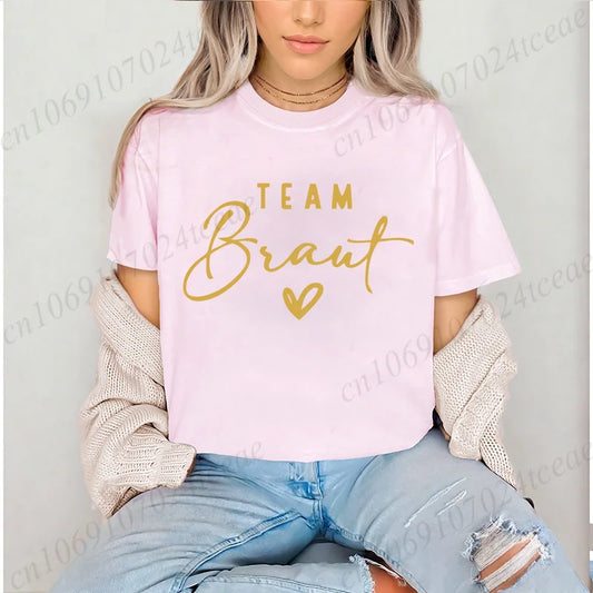 Stylish Women T-Shirts Casual Fashion Pink Top