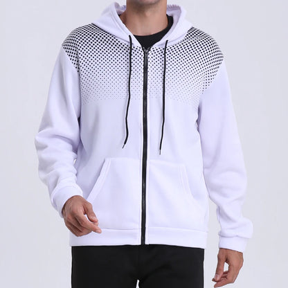 Men's Zip Up Hoodie Hooded Sweatshirt Sports