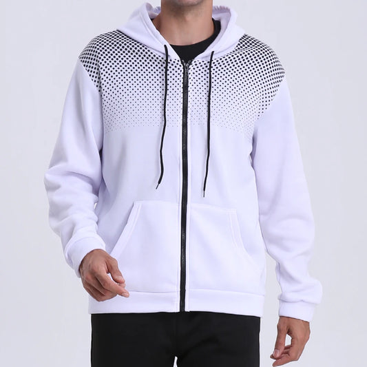 Men's Zip Up Hoodie Hooded Sweatshirt Sports