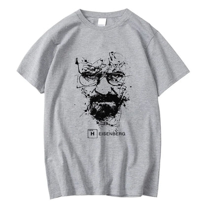 Men Casual 100% Cotton T Shirts Men Heisenberg