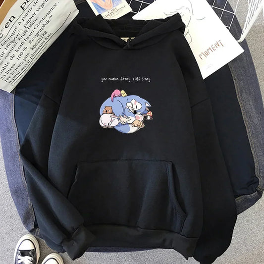 Kpop Stray Kids Graphic Print Women Hoodie