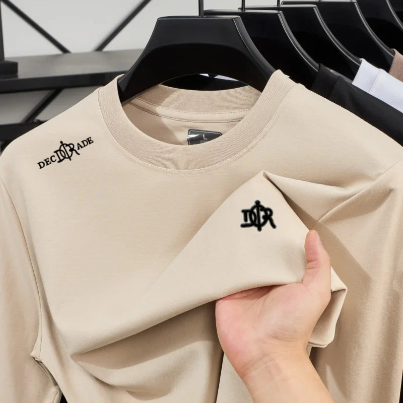 High end luxury casual long sleeved T-shirt men