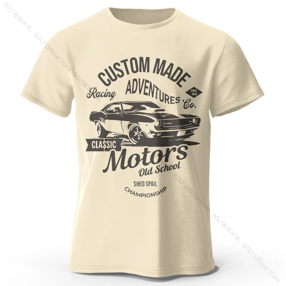 Men's Motors Printed T-Shirt 100% Cotton