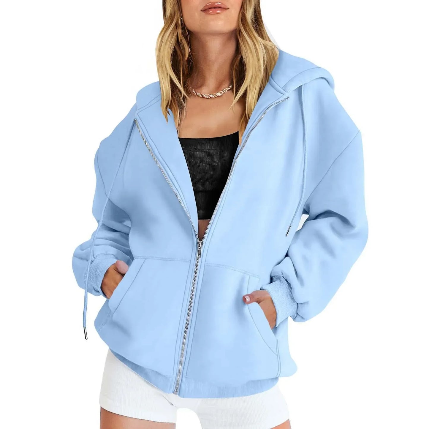 Fashion Zip Up Sweatshirt Women Jacket Hoodies