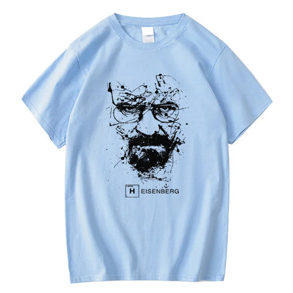 Men Casual 100% Cotton T Shirts Men Heisenberg