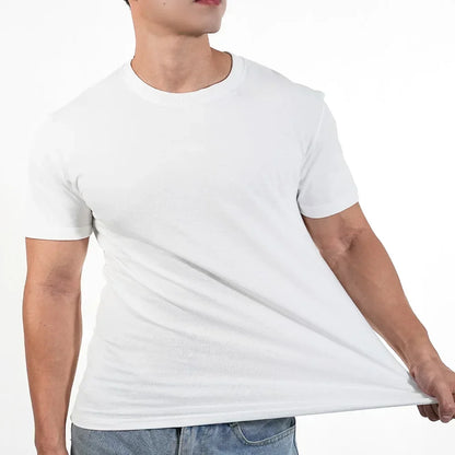 Men O Neck T-shirt High Quality Cotton Solid Color