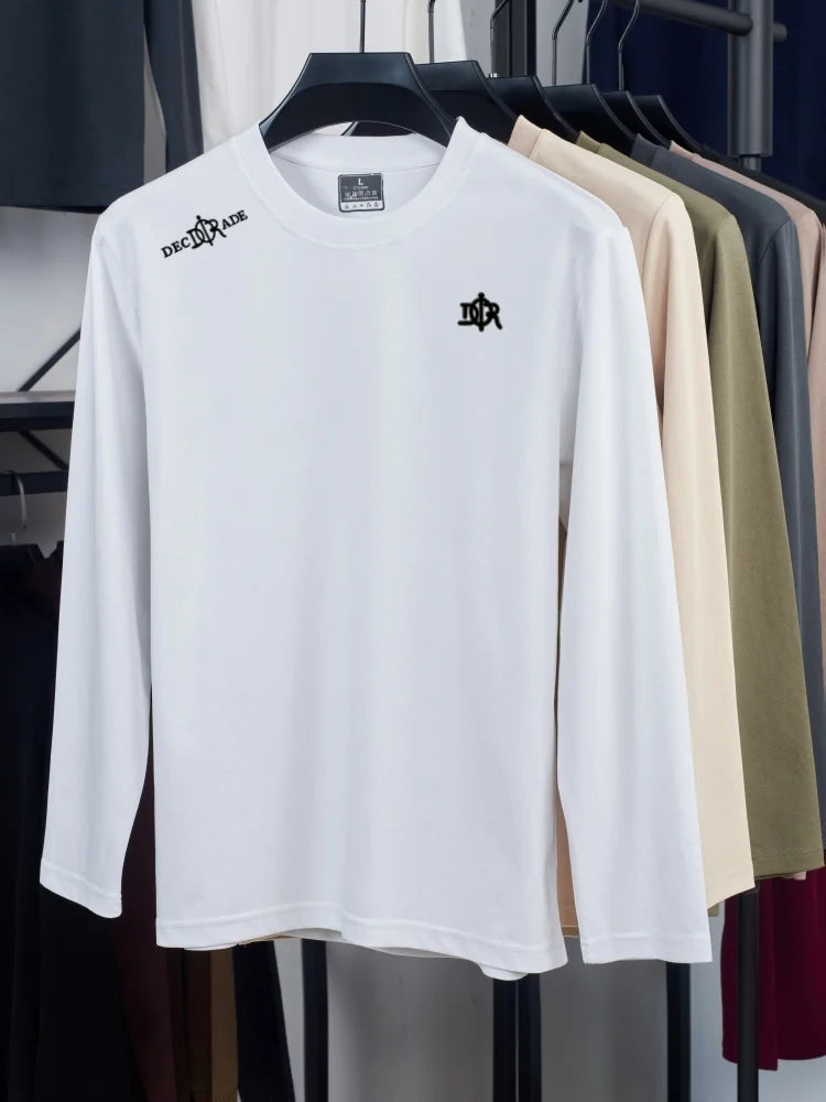 High end luxury casual long sleeved T-shirt men