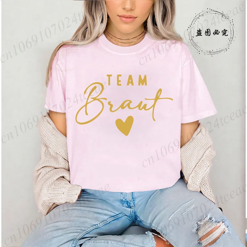 Stylish Women T-Shirts Casual Fashion Pink Top