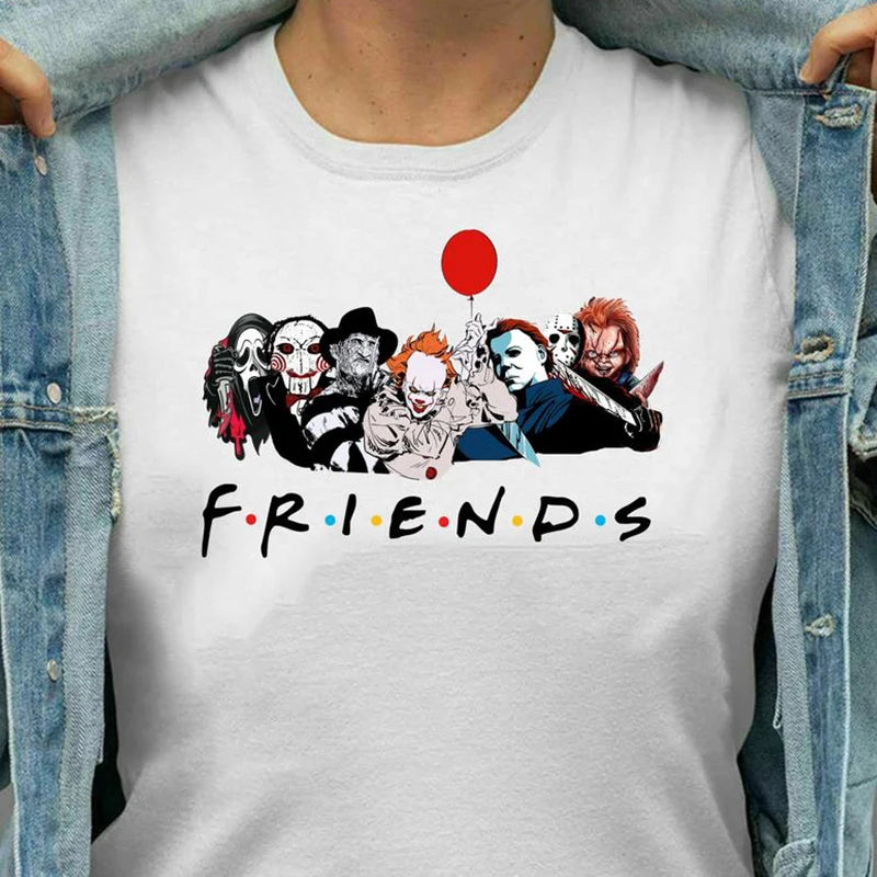 Women T Shirt Stephen King Horror Characters