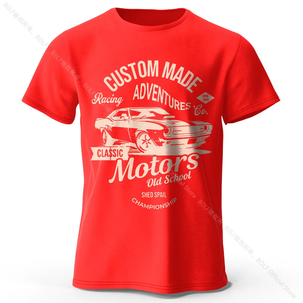Men's Motors Printed T-Shirt 100% Cotton