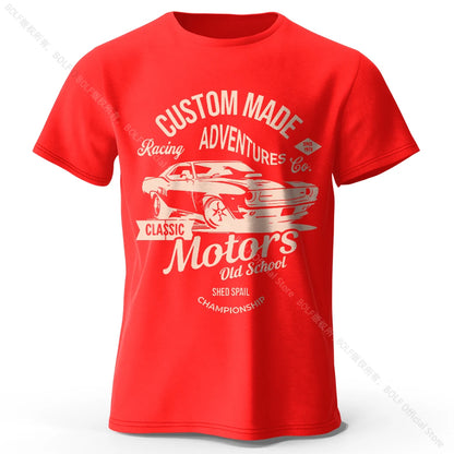 Men's Motors Printed T-Shirt 100% Cotton