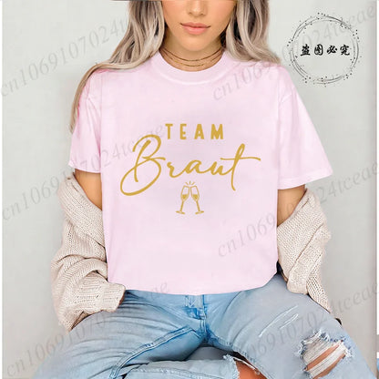 Stylish Women T-Shirts Casual Fashion Pink Top