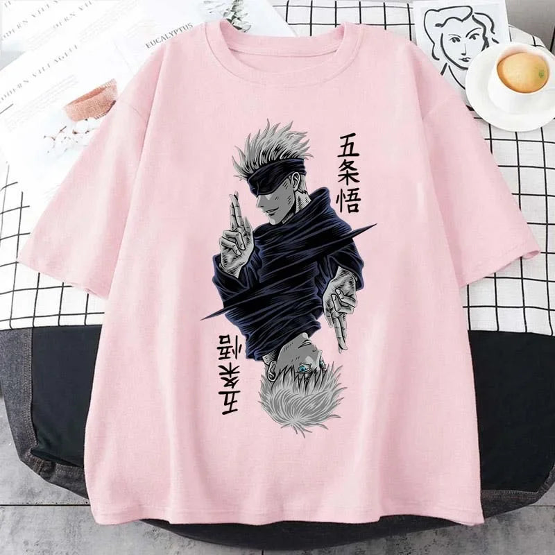 Women's T Shirt Anime Printed Short Sleeve