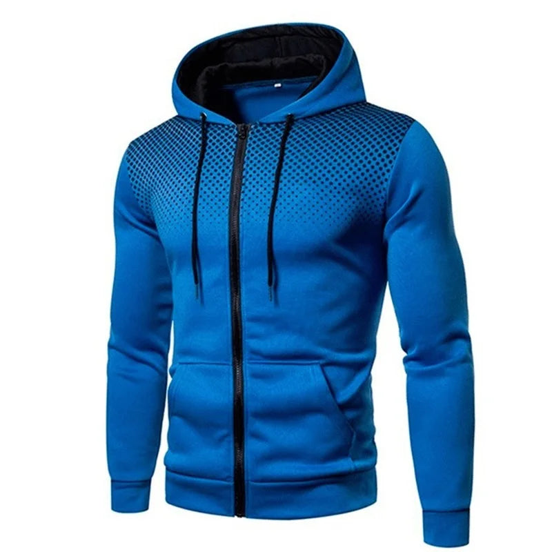 Men's Zip Up Hoodie Hooded Sweatshirt Sports