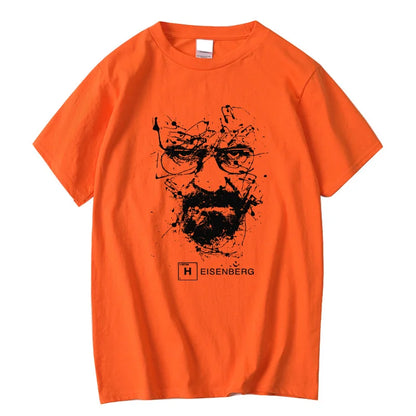 Men Casual 100% Cotton T Shirts Men Heisenberg