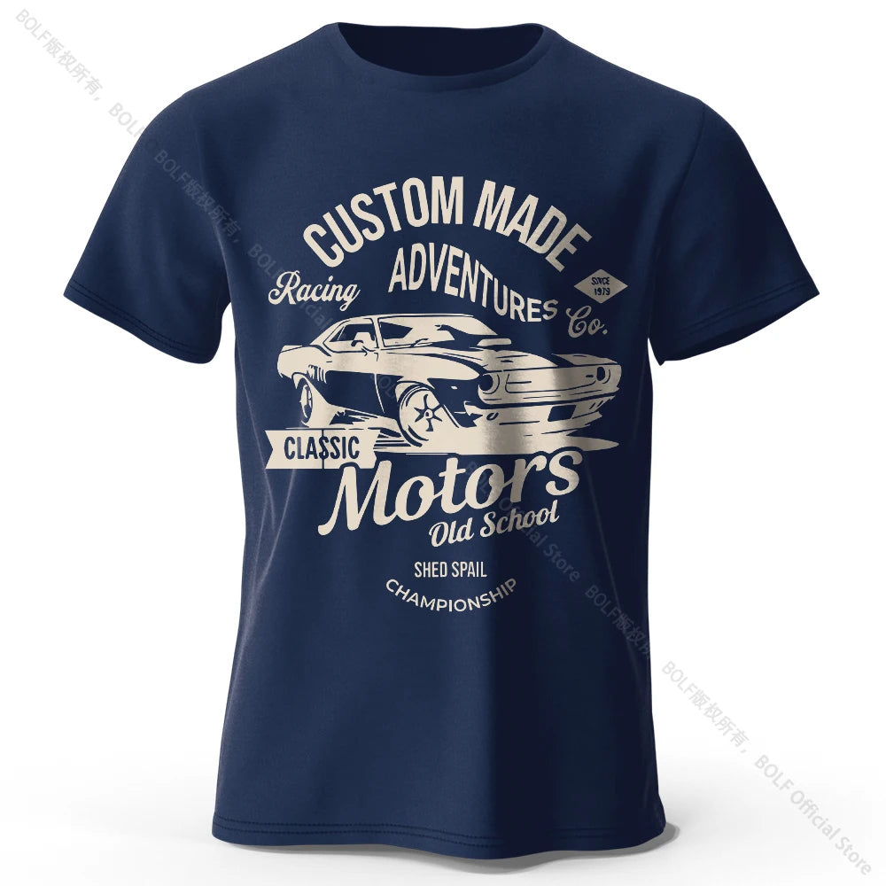Men's Motors Printed T-Shirt 100% Cotton