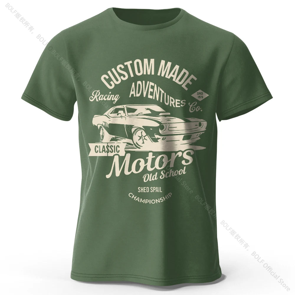 Men's Motors Printed T-Shirt 100% Cotton